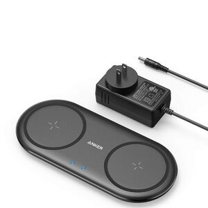 Anker Dual Fast Wireless Charger in Black